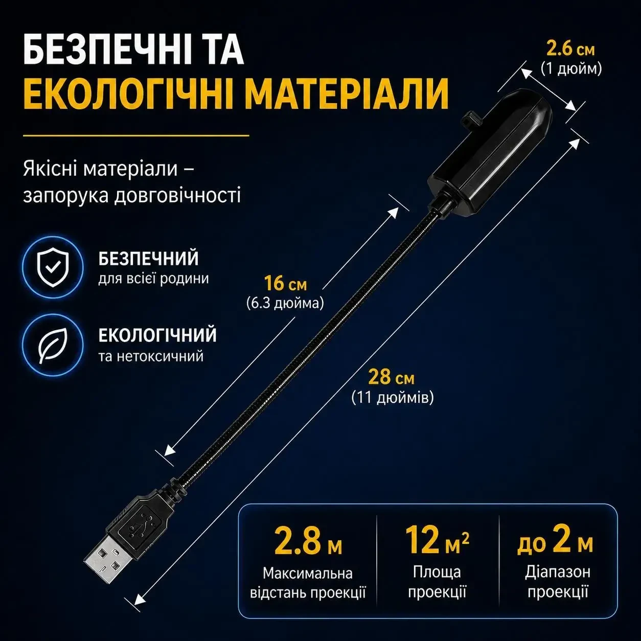 LED нічник-проектор планет USB 10 проекцій 360° | Проектор планет для кімнати, спальні та авто