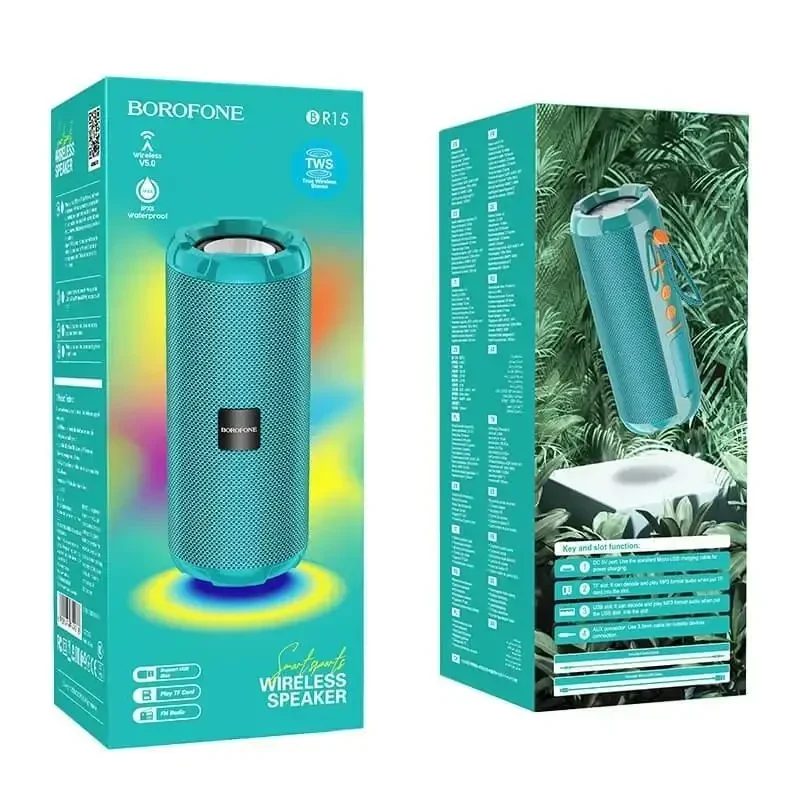 Акустична система BOROFONE BR15 10W Bluetooth Бірюзовий
