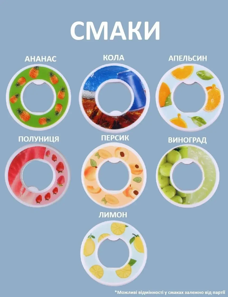 Спортивна пляшка 1000 мл, яка змінює смак води, 7 капсул-смаків в комплекті, Синьо-фіолетова