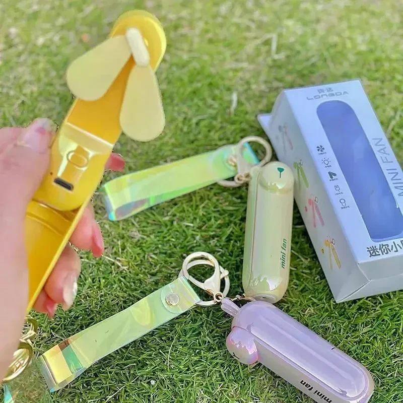 Портативний складний вентилятор Cute Mini Fan Рожевий