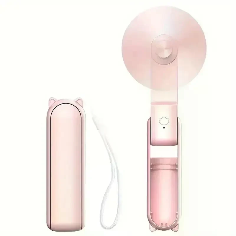Портативний складний вентилятор Foldable Handheld Fan Рожевий