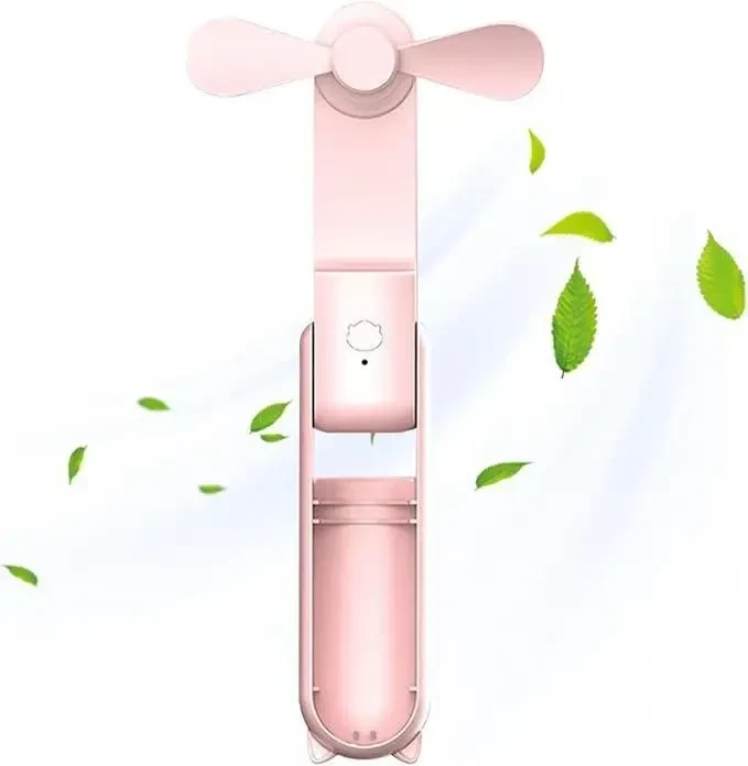 Портативний складний вентилятор Foldable Handheld Fan Рожевий