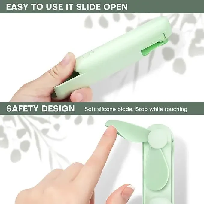 Портативний складний вентилятор Portable Small Pocket Fan М'ятний