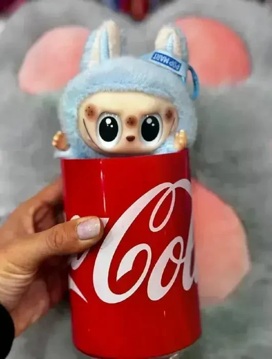 Брелок м'яка іграшка плюшева Лабубу в банці Labubu Cola Series Vinyl фігурка 17 см