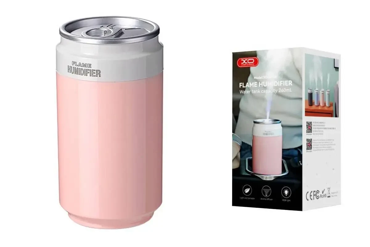 Зволожувач повітря XO HF08 Coca-Cola (260ml) Рожевий