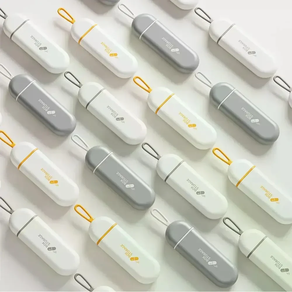 Вологозахисна пластикова таблетниця для ліків на 3 відділення Pill Box органайзер - контейнер для вітамінів і таблеток, Сірий