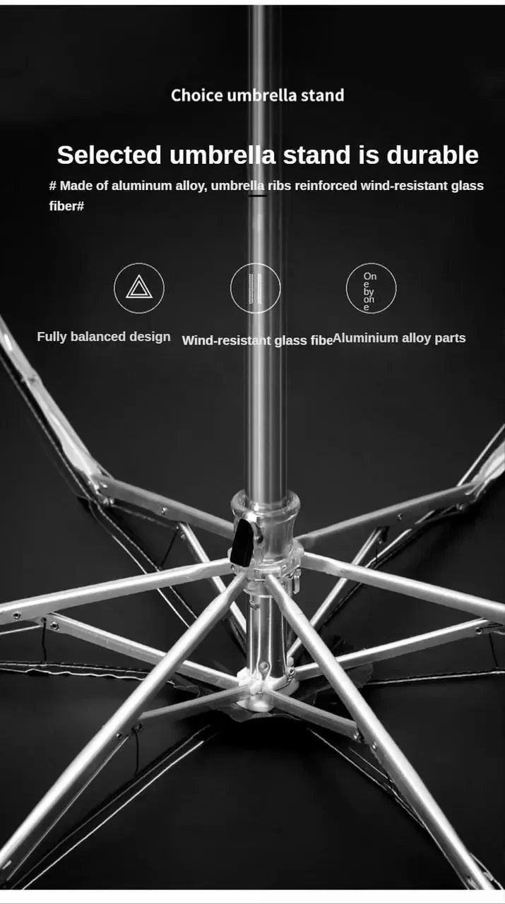 Міні-парасоля Pocket Rain Umbrella у чохлі, складана, з УФ-захистом, для сонця та дощу, легка, водонепроникна, Темно-зелений