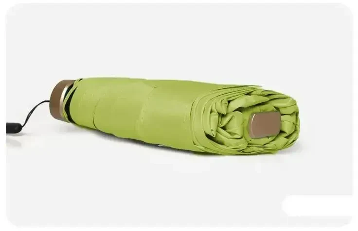 Міні-парасоля Pocket Rain Umbrella у чохлі, складана, з УФ-захистом, для сонця та дощу, легка, водонепроникна, Зелений