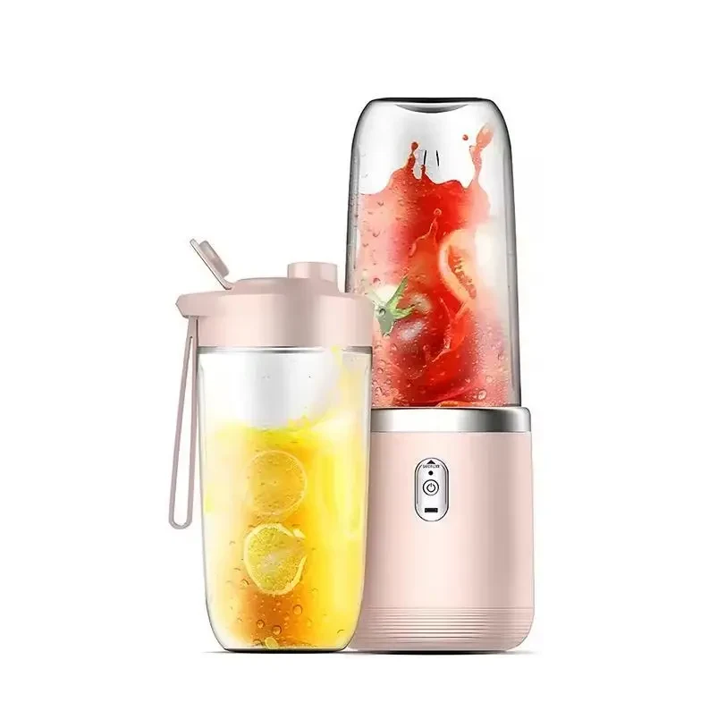 Переносний електричний блендер Portable Blender Bottle Electric для соків, смузі із фруктів, Рожевий
