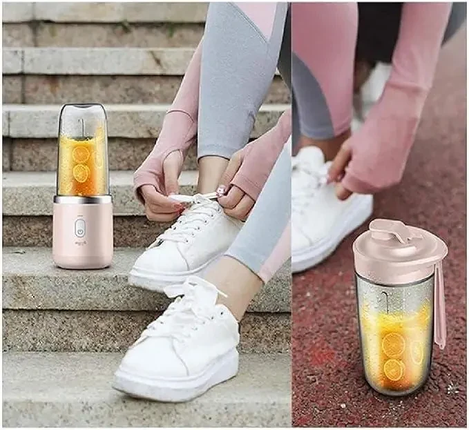 Переносний електричний блендер Portable Blender Bottle Electric для соків, смузі із фруктів, Рожевий