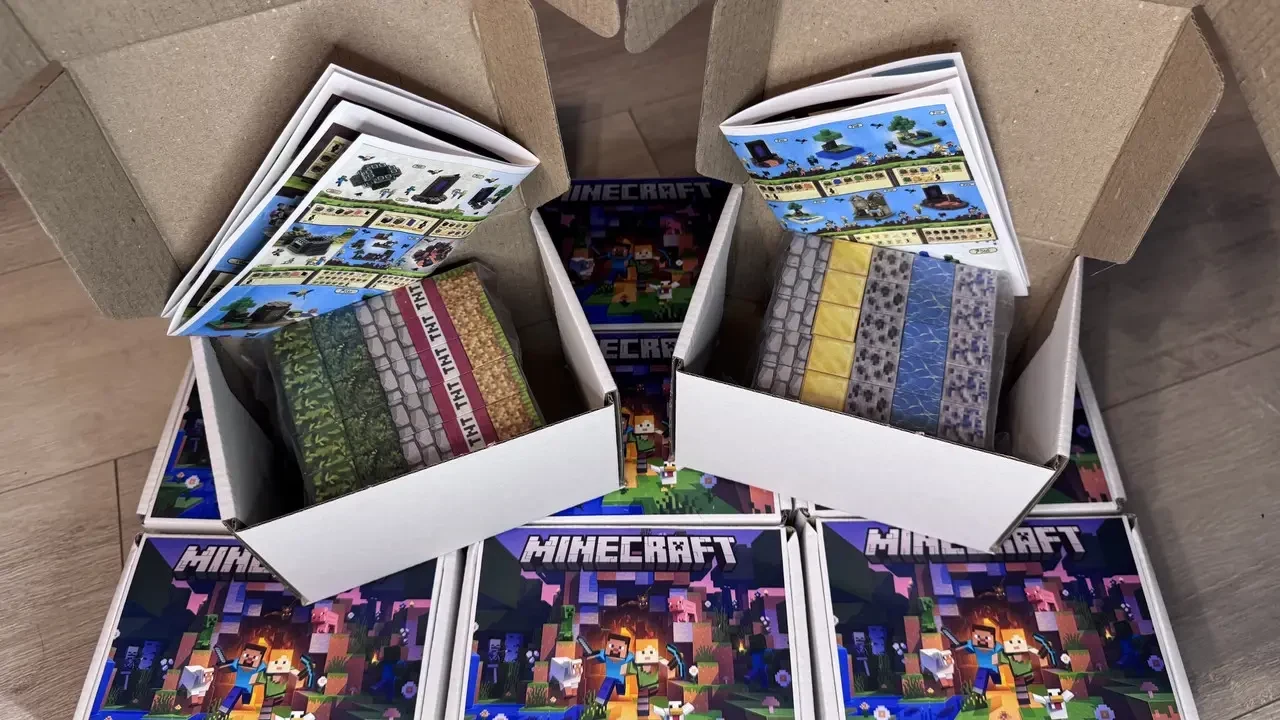 Магнітний конструктор з блоками Minecraft, набір рандомних блоків 100шт для будівництва та творчості