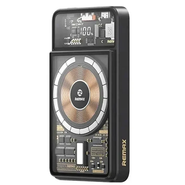 УМБ Power Bank REMAX RPP-580 Walking Phantom PD20W + QC22.5W 10000 mAh Magsafe з дисплеєм + Вбудований кабель Type-C / Lightning