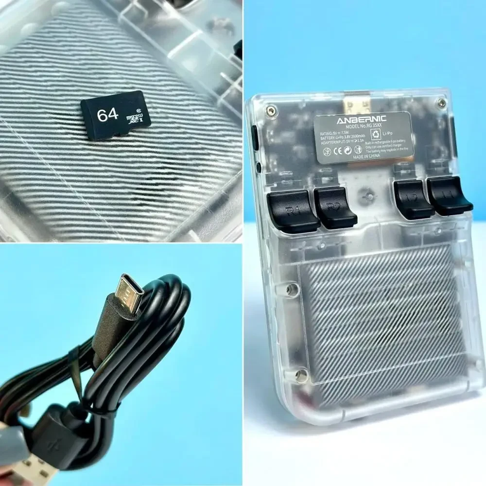 Консоль ігрова ANBERNIC RG35XX 64Gb 5000 ігор Прозора