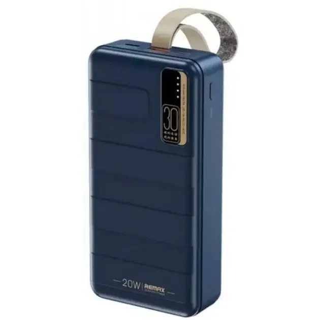 Зовнішній акумулятор Remax Noah Series 30000mAh (USB+Type-C) із швидкою зарядкою QC 22,5W + PD 20W, синій (RPP-506)