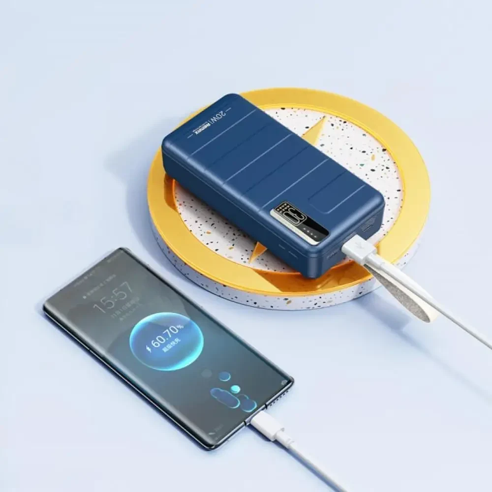 Зовнішній акумулятор Remax Noah Series 30000mAh (USB+Type-C) із швидкою зарядкою QC 22,5W + PD 20W, синій (RPP-506)