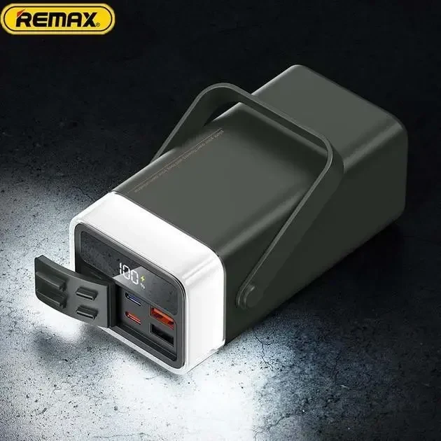 УМБ Power Bank Remax RPP-596 Fluorite Series 40000mAh PD20W+QC22.5W LED підсвітка Сірий
