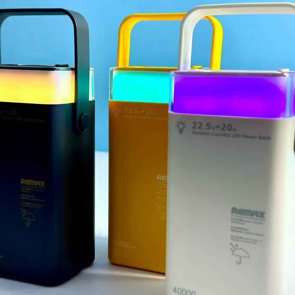 УМБ Power Bank Remax RPP-596 Fluorite Series 40000mAh PD20W+QC22.5W LED підсвітка Сірий