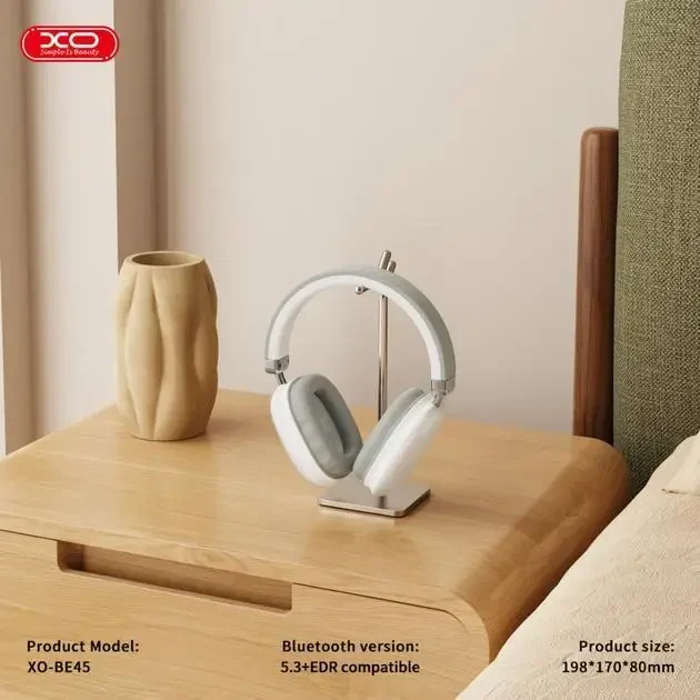 Бездротові накладні навушники з мікрофоном XO BE45 Bluetooth Срібний