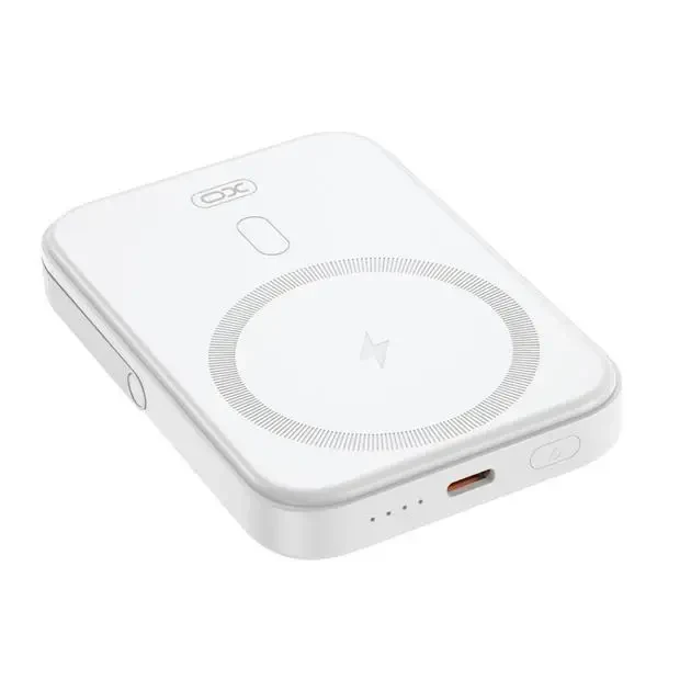 УМБ Power Bank XO PR242 5000mAh PD20W з бездротовою зарядкою MagSafe 15W та U-подібним тримачем, Білий