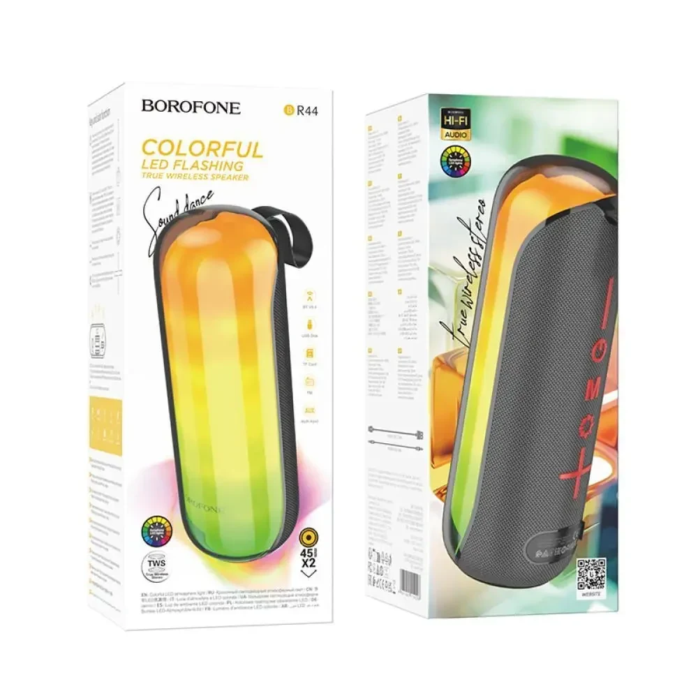 Акустична система BOROFONE BR44 10W Sound dance Bluetooth LED світломузика Чорний