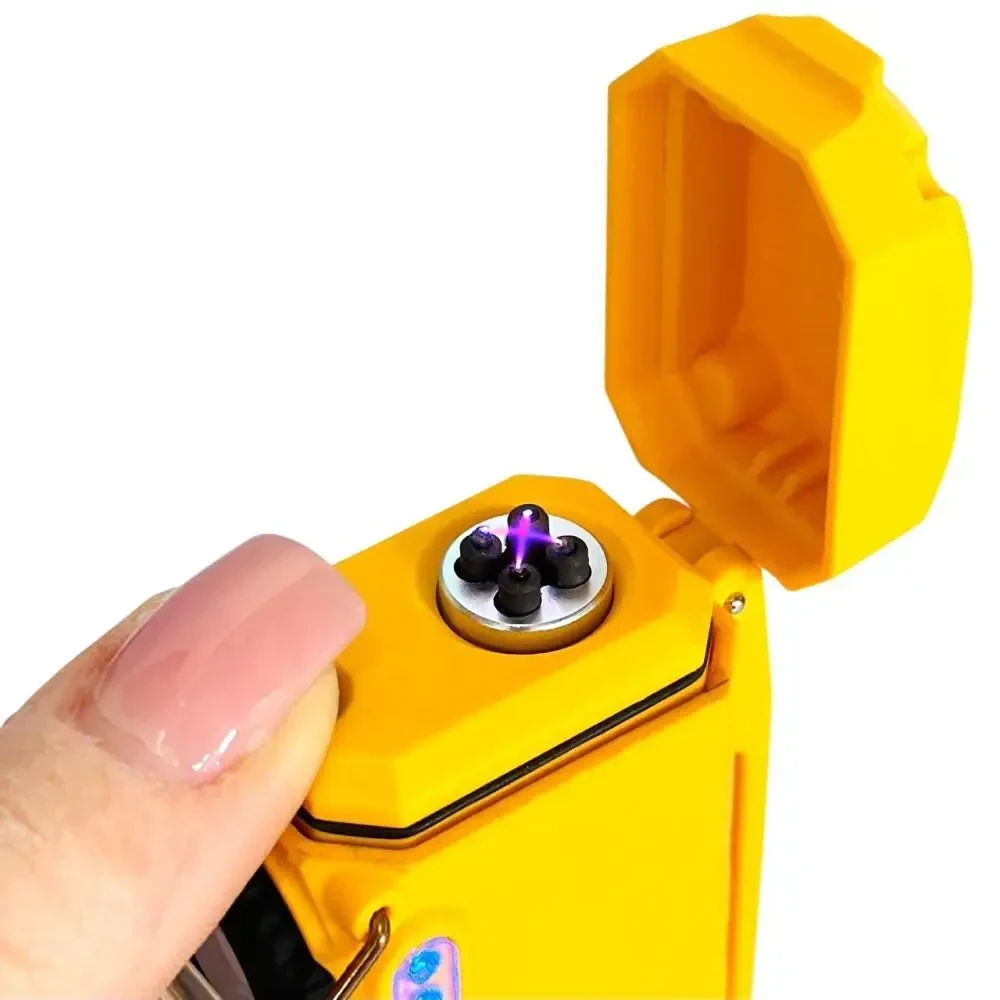 Ліхтар з USB-C зарядкою, плазмовою запальничкою і кейсом D68-COB Жовтий