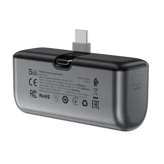 УМБ Power Bank AceFast M9 5000mAh Type-C PD20W Чорний