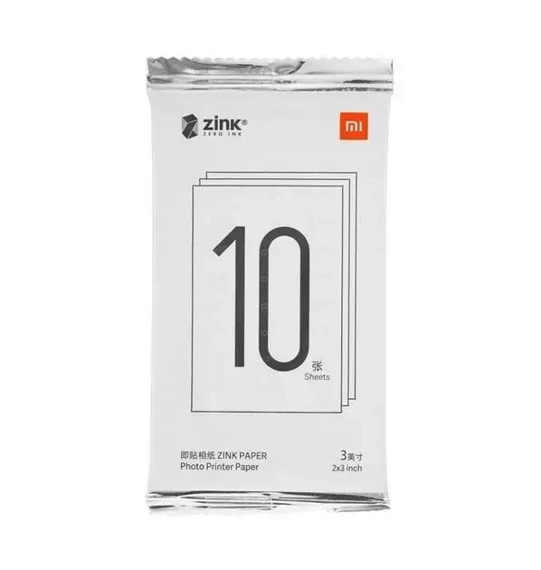 Фотопапір / Фотоплівка для принтера миттєвого друку Xiaomi ZINK Mi Pocket Photo Printer 2x3 дюйми 10 листів