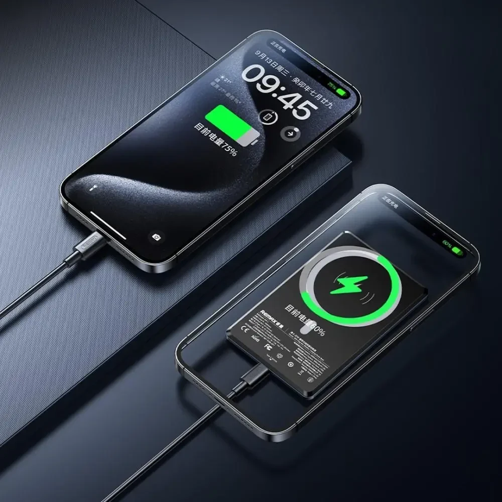 УМБ Power Bank Remax RPP-2 Vocard Series Magnetic 5000mAh PD20W з бездротовою зарядкою Сірий