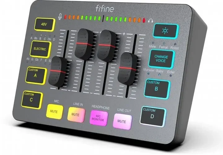 Мікшерний ігровий пульт Fifine SC3 Sound Card Чорний