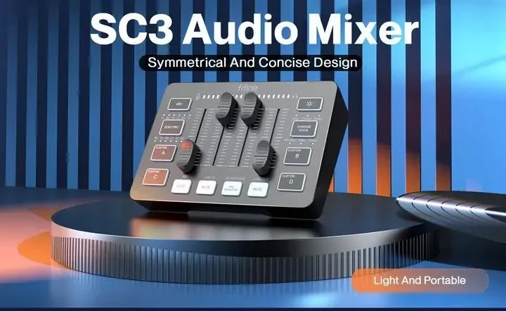 Мікшерний ігровий пульт Fifine SC3 Sound Card Чорний