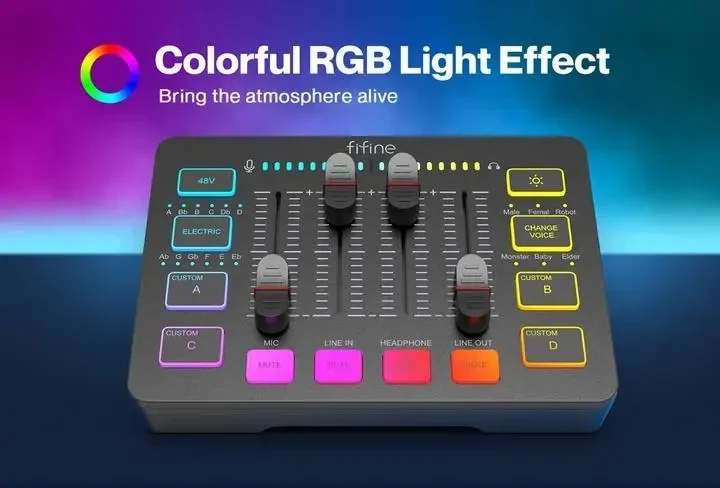 Мікшерний ігровий пульт Fifine SC3 Sound Card Чорний