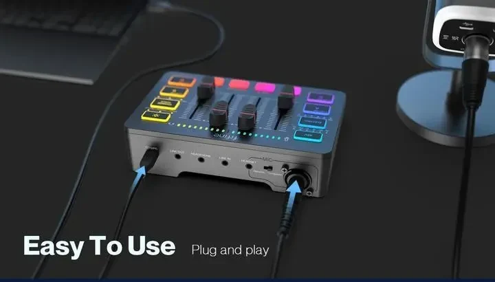 Мікшерний ігровий пульт Fifine SC3 Sound Card Чорний