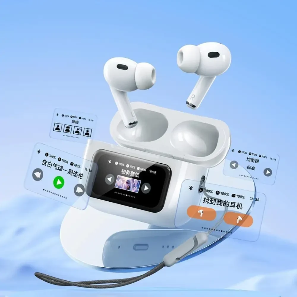 Бездротові навушники Remax W30N Noise-Cancelling Smart case Білий
