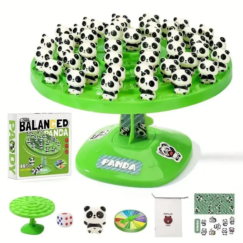 Дитяча інтерактивна настільна гра балансувальне дерево "Panda Balance Tree" для всієї родини, 48 панд в комплекті