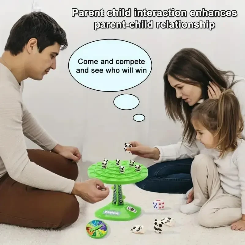 Дитяча інтерактивна настільна гра балансувальне дерево "Panda Balance Tree" для всієї родини, 48 панд в комплекті