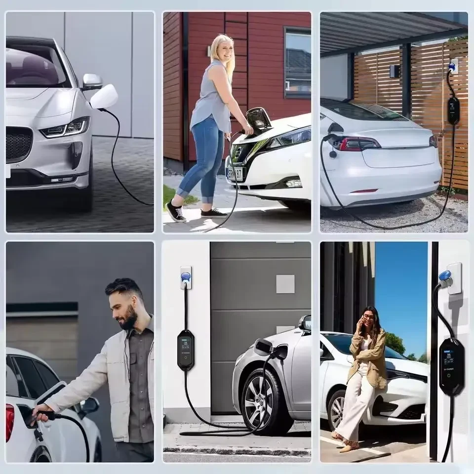 Зарядне для електромобіля AFYEEV 7кВт 32A Type1 + TESLA USA (NACS) 5 метрів з функцією Wi-Fi Bluetooth