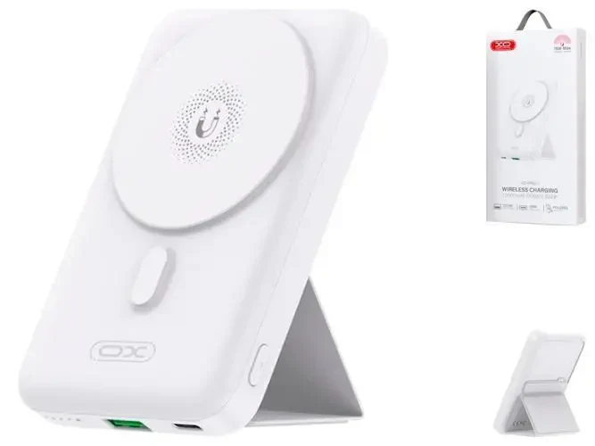УМБ Power Bank XO PR211 10000mAh Magnetic MagSafe з бездротовою зарядкою 15W на підставці