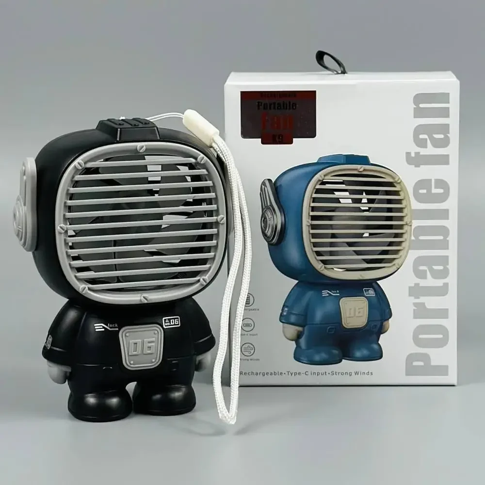 Вентилятор Mini K9 Astronaut (з вбуд. акум. 3 режими) Чорний