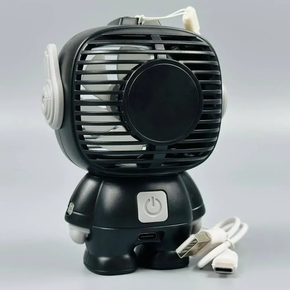 Вентилятор Mini K9 Astronaut (з вбуд. акум. 3 режими) Чорний