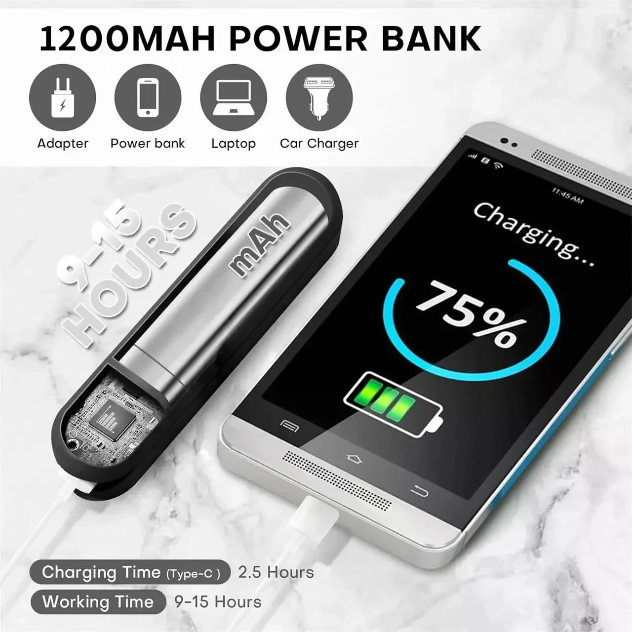 Портативний складний вентилятор Portable Small Pocket Fan Чорний