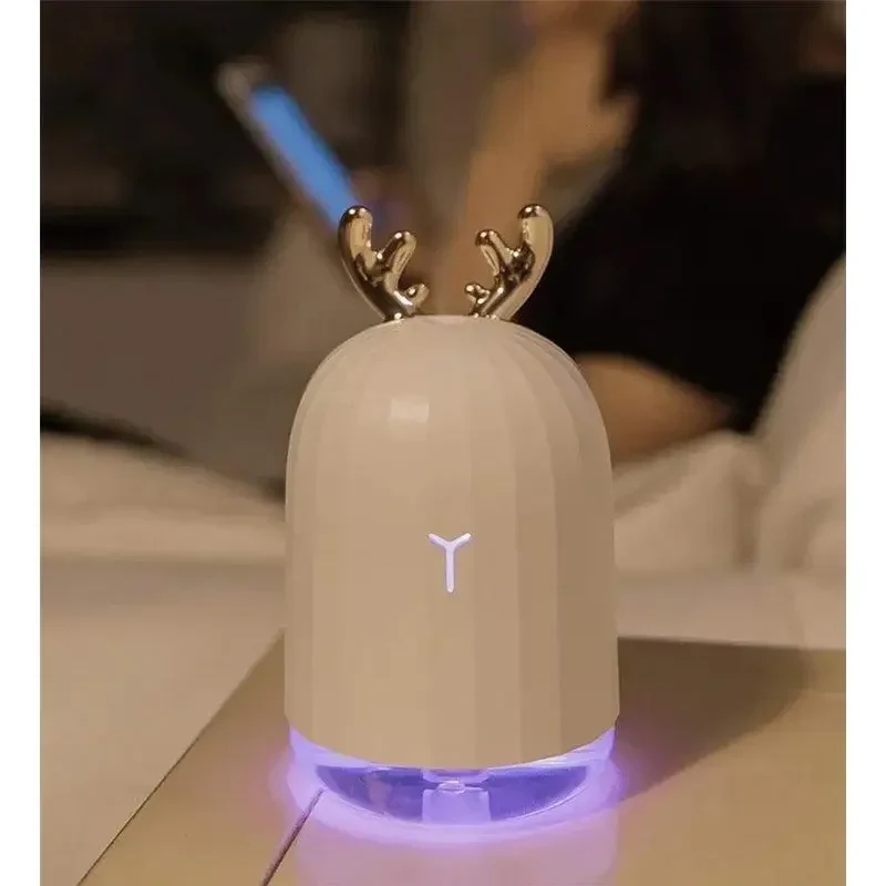 Міні зволожувач повітря Deer з LED підсвічуванням, Рожевий