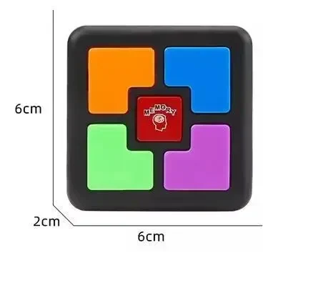 Кишенькова ігрова консоль Square Memory Cube для тренування пам’яті – світлодіодна кнопкова гра 6×6 см