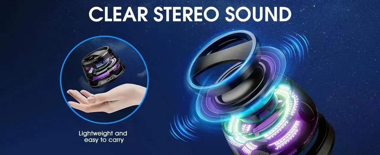 Безпровідна акустична система Magnetic Bluetooth Speaker з RGB підсвіткою, Чорний