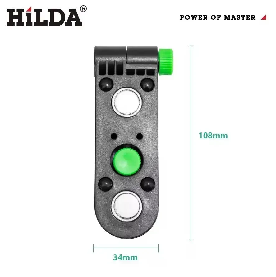 Кронштейн HILDA Mini для лазерного рівня, настінний, з регулюванням 180°, різьба 1/4", з потужним магнітом