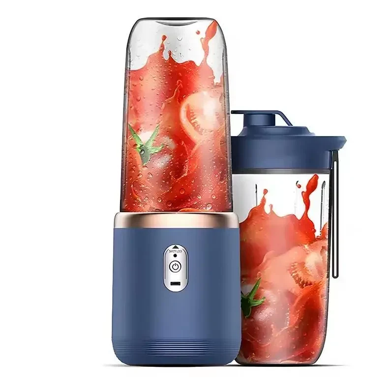 Переносний електричний блендер Portable Blender Bottle Electric для соків, смузі із фруктів, Синій