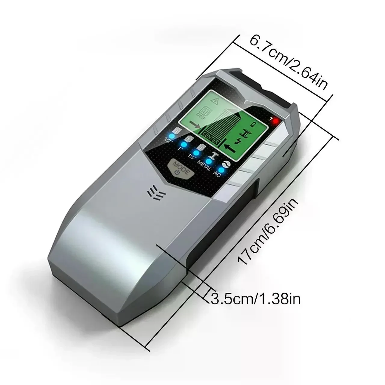5-в-1 багатофункціональний детектор для стін Measuring Instrument Scanner — виявлення металу, деревини та електропроводки,