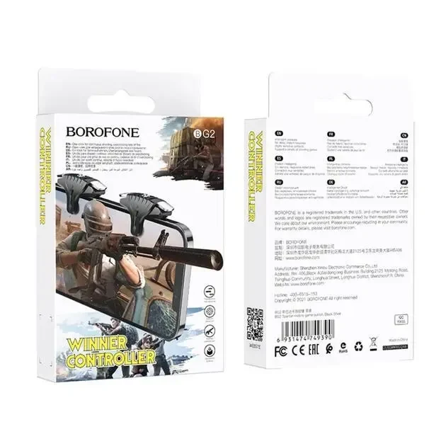 Тригер ігровий контролер Borofone BG2 Spartan Чорний