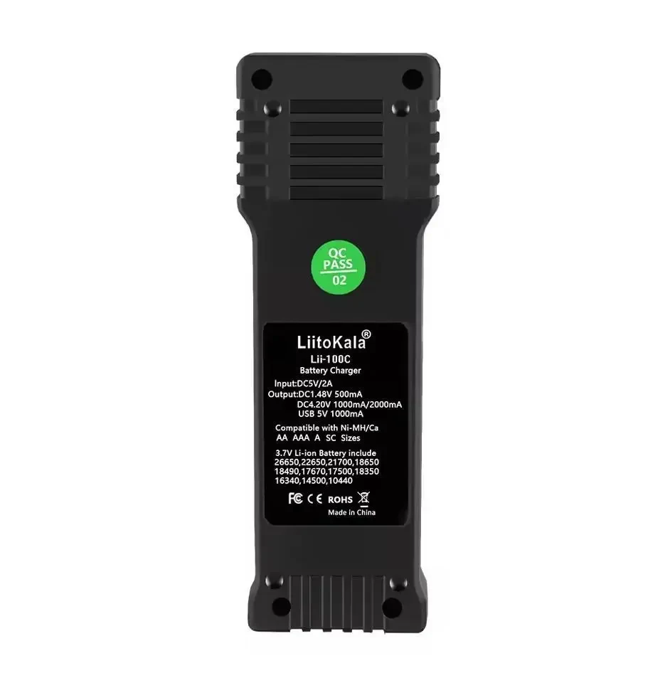 Зарядний пристрій LiitoKala Lii-100C для акумуляторів 18650 / 18350 / 26650 / 16340 / RCR123 / 14500