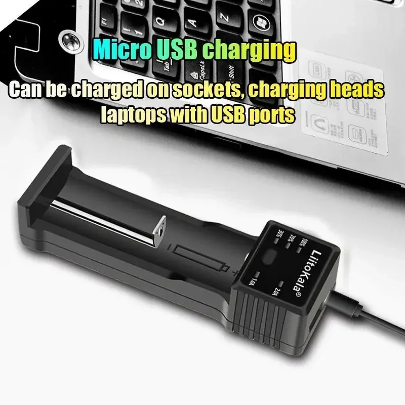 Зарядний пристрій LiitoKala Lii-100C для акумуляторів 18650 / 18350 / 26650 / 16340 / RCR123 / 14500
