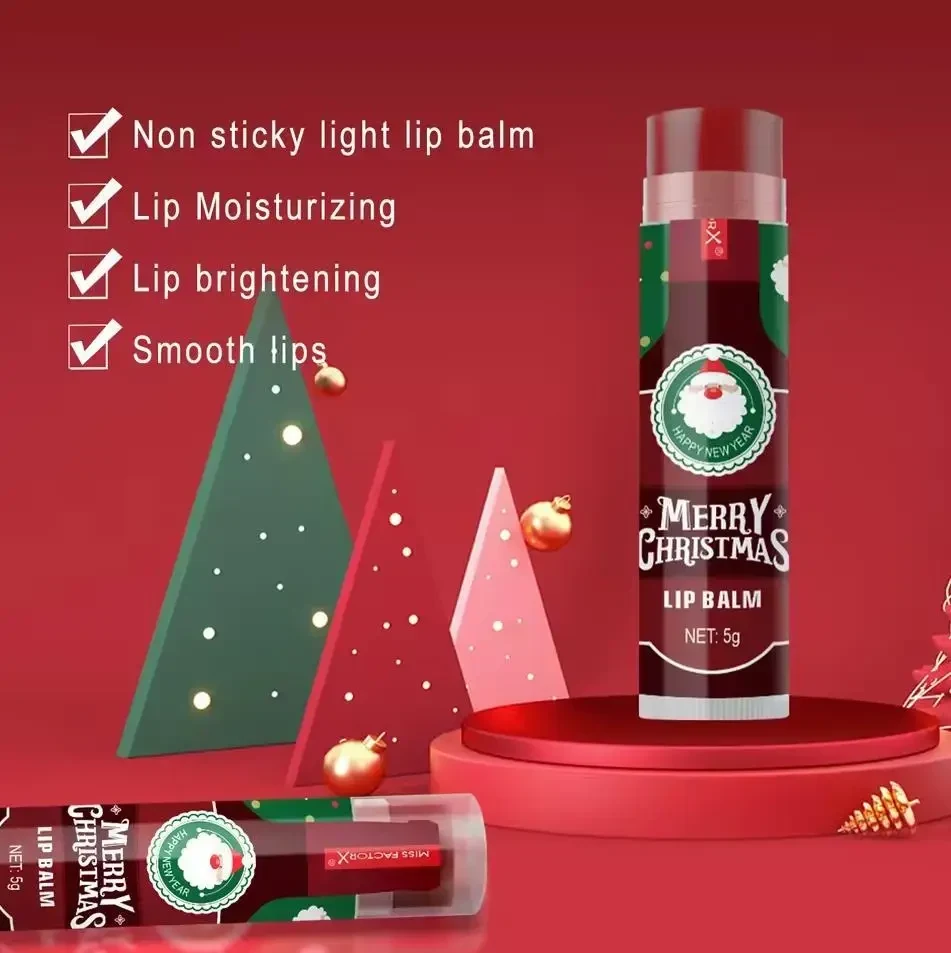 Новорочний набір із 8 кольорових помад — Christmas Hot Red Wine | Тривала стійкість, зволоження та скляний блиск
